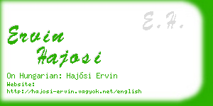 ervin hajosi business card