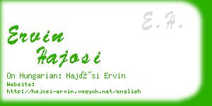 ervin hajosi business card